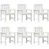 Image de vidaXL Ensemble de 6 chaises de jardin, blanc, 65,5 x 59 x 88 cm, polyéthylène