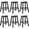 Image de vidaXL Ensemble de bar de jardin 6 pcs noir HDPE