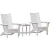 Image de vidaXL Chaise de jardin 3 pcs Blanc 80,5 x 74,5 x 92 cm Polyéthylène