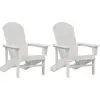 Image de vidaXL Chaise de jardin, lot de 2, blanche, 82 x 74 x 92 cm, polyéthylène