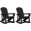 Image de vidaXL Adirondack Fauteuil à bascule 2 pcs Noir HDPE