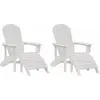 Image de vidaXL : 2 chaises de jardin, blanches, en polyéthylène