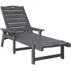 Image de vidaXL Transat 2 pièces Gris clair 195,5 x 53 x 98,5 cm Polyéthylène