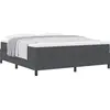 Image de vidaXL Lit boxspring gris foncé 180 x 200 cm tissu velours côtelé