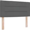 Image de Tête de lit vidaXL gris foncé 90 cm tissu