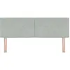 Image de Tête de lit vidaXL gris clair 144 cm velours