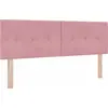 Image de Tête de lit vidaXL rose 160 cm velours