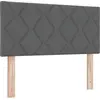 Image de vidaXL, tête de lit, gris foncé, tissu