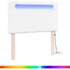 Image de vidaXL Tête de lit LED blanc 100 cm similicuir