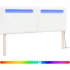 Image de vidaXL Tête de lit LED blanc 160 cm similicuir