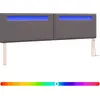 Image de vidaXL Tête de lit LED Gris 200 cm similicuir