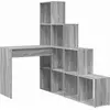 Image de Bureau d'angle vidaXL, gris Sonoma, 101,5 x 149,5 x 149,5 cm