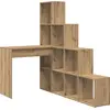 Image de vidaXL Bureau d'angle Artisan-Chêne 101,5 x 149,5 x 149,5 cm