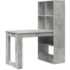 Image de vidaXL Bureau Béton Gris 122 x 67 x 145 cm Bois composite