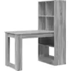 Image de vidaXL Bureau gris Sonoma 122 x 67 x 145 cm Bois composite