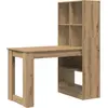 Image de vidaXL Bureau Artisan-Chêne 122 x 67 x 145 cm Bois composite