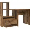 Image de vidaXL Bureau vieux bois 131,5 x 50 x 106,5 cm Bois composite