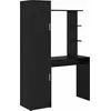 Image de vidaXL Bureau 2 pcs noir imitation chêne