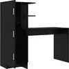 Image de vidaXL Bureau 2 pcs noir imitation chêne
