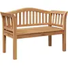 Image de vidaXL Banc marron 120 x 53,5 x 85 cm Bois massif Teck