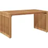 Image de vidaXL Table d'appoint de jardin marron 70 x 37,5 x 35,5 cm en bois de teck massif