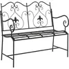 Image de Banc de jardin vidaXL noir 104 x 54 x 93 cm en acier