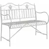 Image de Banc de jardin vidaXL blanc antique 103,5 x 59 x 89 cm en acier