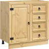 Image de vidaXL Armoire SKI Marron miel 80 x 46 x 81 cm Bois de pin massif