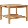 Image de vidaXL Table basse avec rangement, marron, 60 x 60 x 45 cm, bois massif de teck