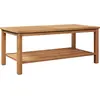 Image de Table Basse Marron 110 X 55 X 45 Cm Bois Tek Massif Lumarko