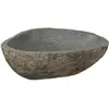 Image de vidaXL Lavabo en pierre de rivière Gris clair 52 x 40 x 15 cm Pierre de rivière