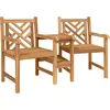 Image de vidaXL Jardin Chaises de jardin 152 x 63 x 89 cm Bois massif de teck