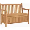 Image de Banc de jardin vidaXL avec rangement 114 x 60 x 90 cm en teck massif