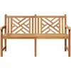 Image de Banc de jardin vidaXL 150 x 60 x 90 cm en teck massif