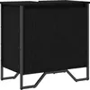 Image de Meuble sous-vasque vidaXL avec porte, noir aspect chêne, 60 x 35 x 60 cm