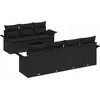 Image de vidaXL Ensemble de canapé de jardin avec coussins 8 pcs noir poly rotin