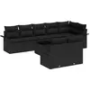 Image de vidaXL Ensemble de canapé de jardin avec coussins 9 pcs noir poly rotin