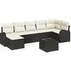 Image de Ensemble de canapés de jardin vidaXL, 8 pièces, noir [Matériau synthétique] : rotin synthétique