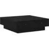 Image de Table Basse Chêne Noir Bois Composite 90 X 90 X 28 Cm Lumarko