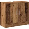 Image de vidaXL Armoire de salle de bain avec porte Vieux bois 63 x 29 x 55 cm Bois composite