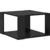 Image de vidaXL Table basse noir aspect chêne 51,5 x 51,5 x 30 cm