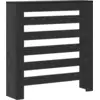 Image de vidaXL Couverture de radiateur noir aspect chêne 78 x 20 x 82 cm