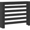 Image de vidaXL Couverture de radiateur noir aspect chêne 104 x 20 x 82 cm