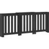 Image de vidaXL Couverture de radiateur noir aspect chêne 205 x 21,5 x 83,5 cm
