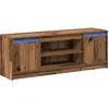 Image de vidaXL Meuble TV Marron 139,5 x 34 x 50 cm Matériau dérivé du bois
