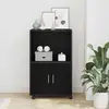 Image de Armoire vidaXL, aspect chêne noir, 55 x 40 x 82 cm