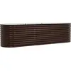 Image de vidaXL Lit surélevé Marron 320 x 80 x 81 cm Acier