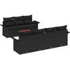 Image de vidaXL Ensemble de canapé de jardin avec coussins 8 pcs noir poly rotin