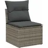 Image de vidaXL Ensemble canapé de jardin avec coussins 8 pièces Gris Poly-rotin