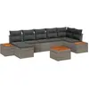 Image de vidaXL Ensemble de canapé de jardin avec coussins 8 pcs Gris Poly Rattan